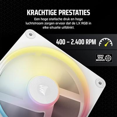 Corsair CO-9051054-WW PC-ventilator Wit (b x h x d) 120 x 120 x 20 mm