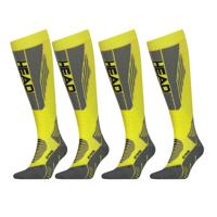 HEAD Skisokken Unisex Racer Kneehigh 4-pack Neon Yellow-43/46 - thumbnail