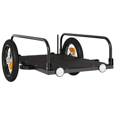 Fietstrailer 122x53x31 cm ijzer zwart - thumbnail