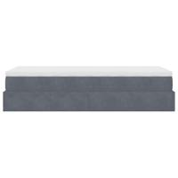 Ottoman bed met matras 80x200cm fluweel donkergrijs - thumbnail