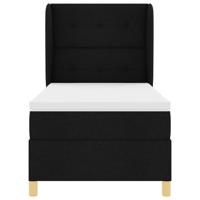 Boxspringbed met matras stof zwart 100x200 cm - thumbnail