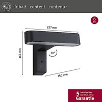 Paulmann House ITO horizontal 94548 Verlichtingssysteem GEV - Light in garden LED-wandlampen LED 6 W Warmwit Antraciet - thumbnail