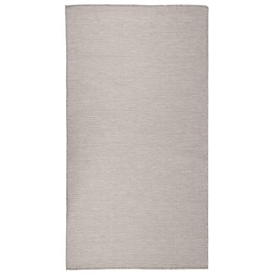VidaXL Buitenkleed platgeweven 80x150 cm lichtgrijs