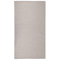 VidaXL Buitenkleed platgeweven 80x150 cm lichtgrijs - thumbnail