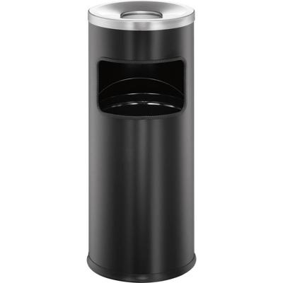 Durable DURABLE - Asch-/Mülleimer - rund - 17 L - Metall 333201 Papierbak 17 l Metaal (Ø x h) 250 mm x 630 mm Zwart Met asbak 1 stuk(s)