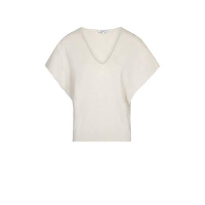 Morgan fijngebreide top met vleermuismouwen gebroken wit Morgan fijngebreide top met vleermuismouwen gebroken wit