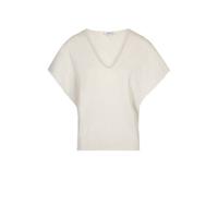 Morgan fijngebreide top met vleermuismouwen gebroken wit - thumbnail