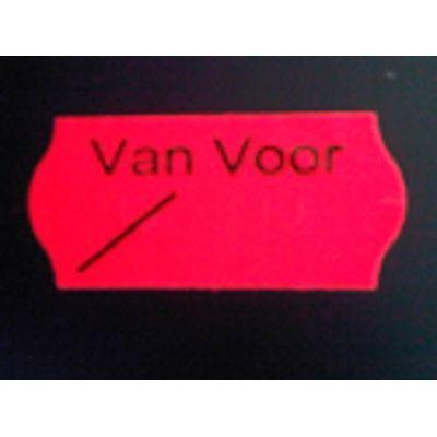 Etiket 2612 fl.rood perm VAN VOOR 54.000