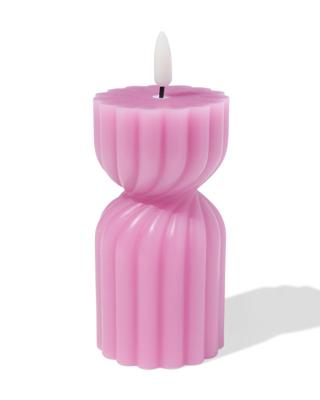 HEMA Led vormkaars ⌀6.2x15cm diabolo roze (oudroze)
