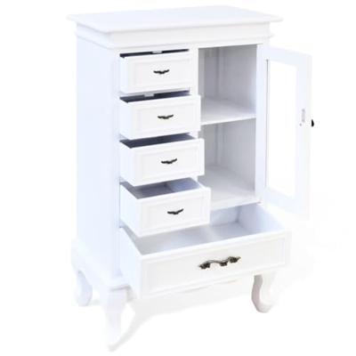vidaXL Kast met 5 lades en 2 planken wit
