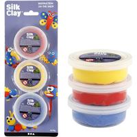 Silk Clay ®, blauw, rood, geel, 3x14 gr/ 1 doos - thumbnail