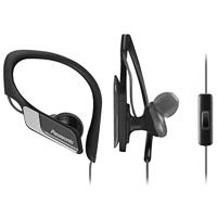 Panasonic RP-HS35ME-K Sport Koptelefoon - Headset voor Mobiele Telefoon, verwisselbare Paspoorten (S/M/L), IPX2 Bescherming, Clip, Zwart - thumbnail