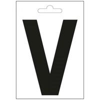 Nautic letter V zwart 100 mm. - thumbnail