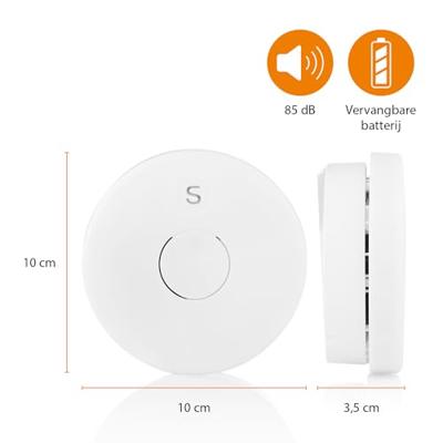 Smartwares FSM-11410 Rookmelder werkt op batterijen
