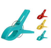 Handdoek Klemmen Set 4st Assorti - thumbnail