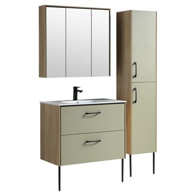 Differnz Legs badmeubelset 90 cm groen FSC Differnz Legs badmeubelset 90 cm groen FSC