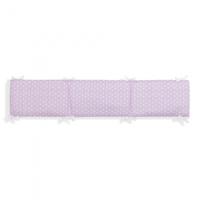 Interbaby bedbumper meisjes 40 x 185 polykatoen roze - thumbnail