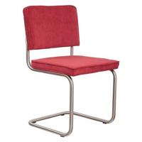 Zuiver Ridge Rib brushed stoel red - thumbnail