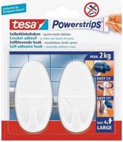 Tesa haak l ovaal wit - thumbnail