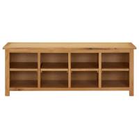 Schoenenrek 114x37x45 cm massief eikenhout - thumbnail
