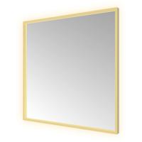 Spiegel Hotbath &MORE 80x80 cm LED-Verlichting Spiegelverwarming Vierkant Geborsteld Messing PVD - thumbnail