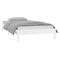 Bedframe LED massief hout wit 90x190 cm - thumbnail
