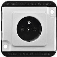 Merten MEG2500-7060 Wandcontactdoos met randaarde Inzetstuk Zilver 1 stuk(s) - thumbnail