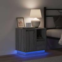 Nachtkastje met 2 pcs Grijs 50 x 34.5 x 50 cm. Bewerkt hout - thumbnail