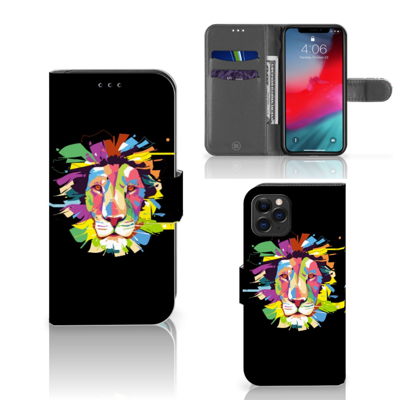 Apple iPhone 11 Pro Leuk Hoesje Lion Color Apple iPhone 11 Pro Leuk Hoesje Lion Color