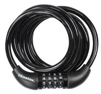 Masterlock Spiraalkabelslot, 1,80m x 8mm - 8221EURDPRO 8221EURDPRO - thumbnail