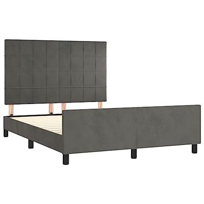 Bedframe zonder matras 140x190 cm fluweel donkergrijs