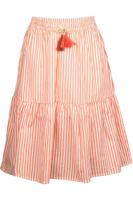 Like Flo Rok Flo Girls Woven Striped Long voor meisjes - Wit/Oranje - Maten: 128, 140, 152, 164 - thumbnail