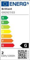 Brilliant Timmy Tafellamp LED Energielabel: G (A - G) LED vast ingebouwd 2 W Transparant blauw - thumbnail