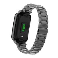Metalen schakelband met case - Zwart - Xiaomi Smart band 7 Pro - thumbnail