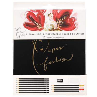 American Crafts • paper fashion potloden kit 15pcs