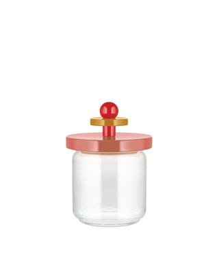 Alessi Twergi Voorraadpot 100cl zwart/geel/ rood Alessi Twergi Voorraadpot 100cl zwart/geel/ rood