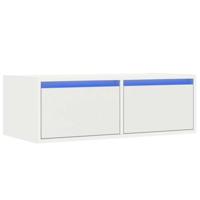 Tv-meubel met LED-verlichting 75x35,5x25 cm wit - thumbnail