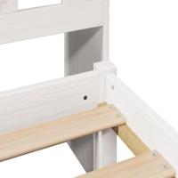 Bed met boekenkast zonder matras grenenhout wit 90x190 cm - thumbnail