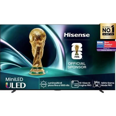 Hisense 100U7QTUK MiniLED 144Hz Smart AI-tv met vrij (model 2025)