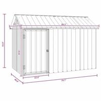 Vogelkooi Antraciet 215 x 112 x 141 cm Gegalvaniseerd staal - thumbnail