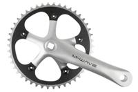 M-Wave Crankset 46t - Zilver/Zwart - thumbnail