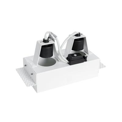 QAZQA Set van 6 inbouwspots wit GU10 70mm 2-lichts trimless - Oneon QAZQA Set van 6 inbouwspots wit GU10 70mm 2-lichts trimless - Oneon