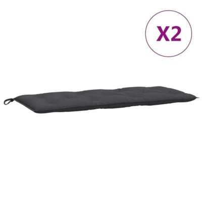 VidaXL Tuinbankkussens 2 st 120x50x7 cm stof gemêleerd antracietkleur VidaXL Tuinbankkussens 2 st 120x50x7 cm stof gemêleerd antracietkleur