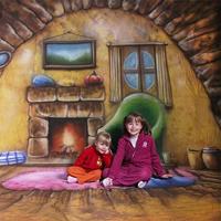 Walimex Pro Motiefstof achtergrond (3x6 m) Homey - thumbnail