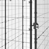 Hondenkennel voor buiten met dak 110x220x180 cm staal - thumbnail