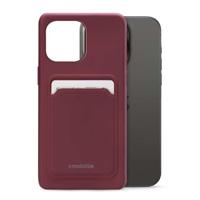 Mobilize Rubber Gelly Card Case Apple iPhone 15 Pro Max Matt Bordeaux - thumbnail