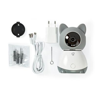 Nedis Smart WiFi Indoor IP-camera | Kantel-/Draaifunctie | Full HD | Auto-tracking | Met Slaapliedje | Klimaatsensor