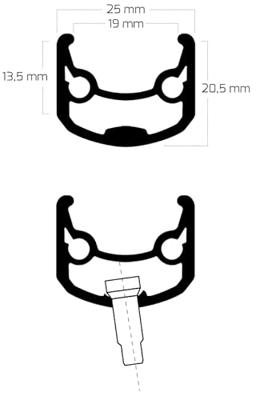 Ryde velg andra 30 26" / 559 x 19c aluminium 36 gaats 14g zwart geslepen Ryde velg andra 30 26" / 559 x 19c aluminium 36 gaats 14g zwart geslepen