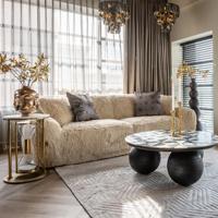 Richmond Bank 'Comfy' Fluffy 241cm, kleur Zand - thumbnail