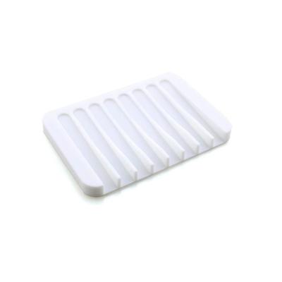Badkamer silicone flexibele Zeepbakjes opslaghouder zeepkist (wit)